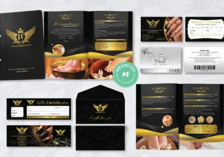 Bộ Nhận Diện Thương Hiệu Tiệm Nails JTeam Nails Spa