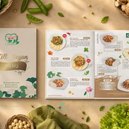 20+ Mẫu menu chay – thực đơn nhà hàng chay đẹp mới cập nhật In menu mở phẳng 180 độ nhà hàng Chay tại TPHCM
