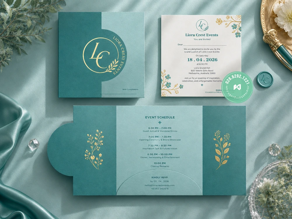 In Thiệp Mời Sự Kiện TPHCM – Khai Trương, Hội Nghị Mới 2026 39 In thiệp event đẹp tại TPHCM