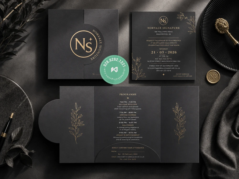 In Thiệp Mời Sự Kiện TPHCM – Khai Trương, Hội Nghị Mới 2026 41 In thiệp mời sự kiện luxury