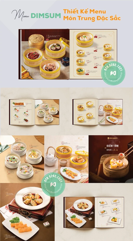Menu Mở Phẳng 180 Độ Là Gì? Tại Sao Nhà Hàng Cao Cấp Ưa Chuộng? 6 In menu mở phẳng cho nhà hàng Trung Hoa - May Dynasty