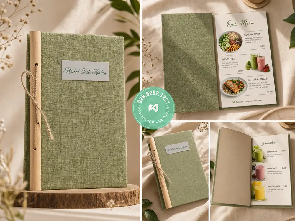 Xưởng in menu vải gáy gỗ đặc biệt cho Nhà Hàng tại TPHCM 1 Sản phẩm in menu vải gáy gỗ đặc biệt cho Nhà Hàng tại TPHCM - Cần Thơ