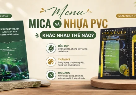 So sánh menu nhựa PVC vs menu mica
