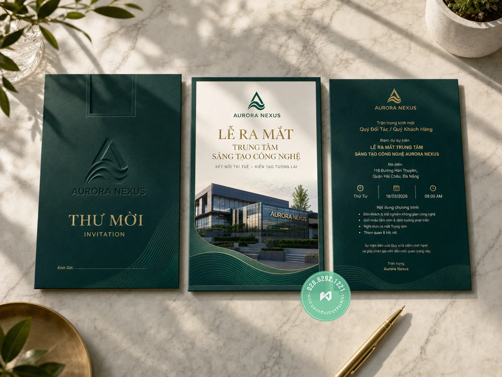 In Thiệp Mời Sự Kiện TPHCM – Khai Trương, Hội Nghị Mới 2026 23 Bộ thư mời ra mắt sự kiện công nghệ cao