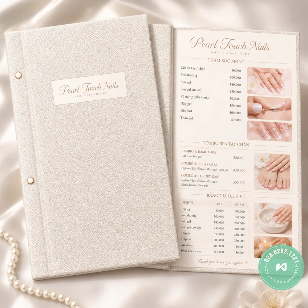 In Menu Vải TPHCM – Nhẹ, Bền, Sang Trọng – Xu Hướng 2026 10 Cung cấp in menu vải chuyên nghiệp - Pearl Touch Nails