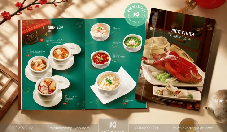 In menu bìa cứng - In menu alacarte