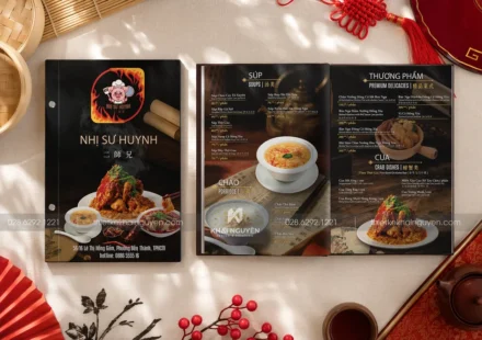 Dự Án Thiết Kế In Menu Nhà Hàng Nhị Sư Huynh