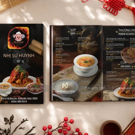 Dự Án Thiết Kế In Menu Nhà Hàng Nhị Sư Huynh – Nhà Hàng Chuyên Món Trung Hoa Dự Án Thiết Kế In Menu Nhà Hàng Nhị Sư Huynh