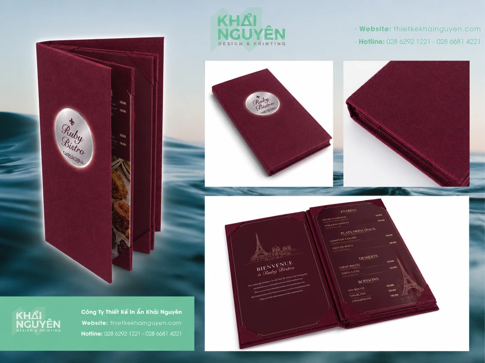 In Menu Vải TPHCM – Nhẹ, Bền, Sang Trọng – Xu Hướng 2026 25 Mẫu menu vải nẹp góc thay giá