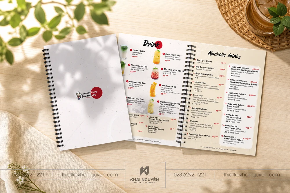 Mẫu Thiết Kế Menu Nhà Hàng Nhật Lalala | Dự Án Thiết Kế Menu Đẹp Tại TPHCM 8 Menu món nước tại nhà hàng Nhật Lalala