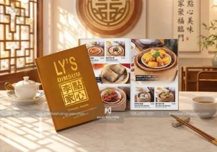 Thiết Kế & In Menu Dimsum - 李家點心 Ly's Dimsum