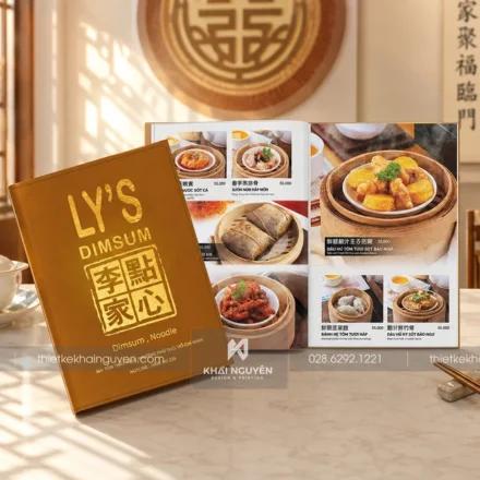Thiết Kế & In Menu Dimsum - 李家點心 Ly's Dimsum