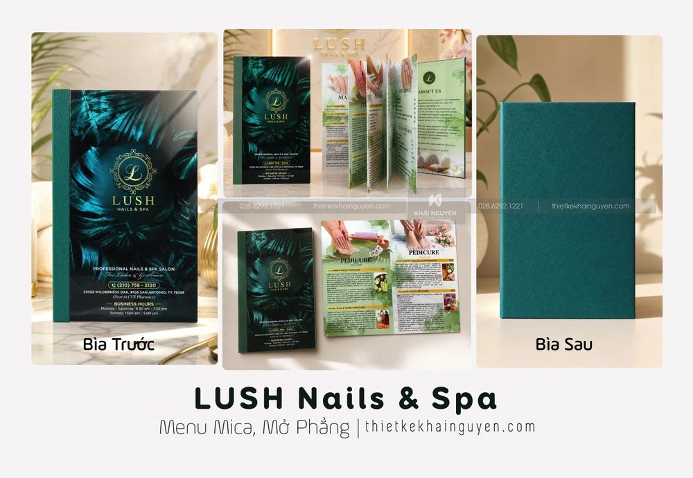 Thiết Kế In Menu Mica Lush Nails & Spa tại San Antonio, Texas 2 Dự án in menu mica lush nails spa tại Mỹ