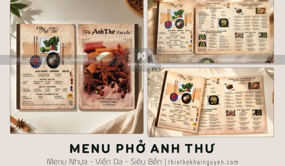 Menu Gáy Da Bền Chắc - Không Lo Rách, Gãy