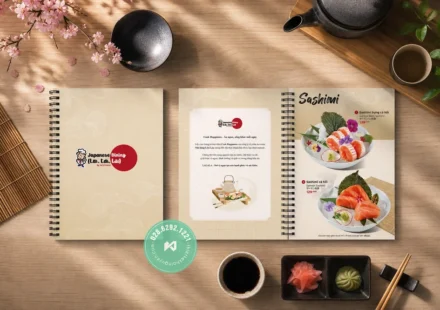 Mẫu Thiết Kế Menu Nhà Hàng Nhật Lalala