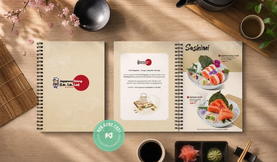 Mẫu Thiết Kế Menu Nhà Hàng Nhật Lalala