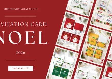 Invitation Card Noel, Thiệp Giáng Sinh, Merry Xmas 2026