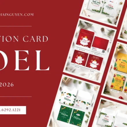 Invitation Card Noel, Thiệp Giáng Sinh, Merry Xmas 2026