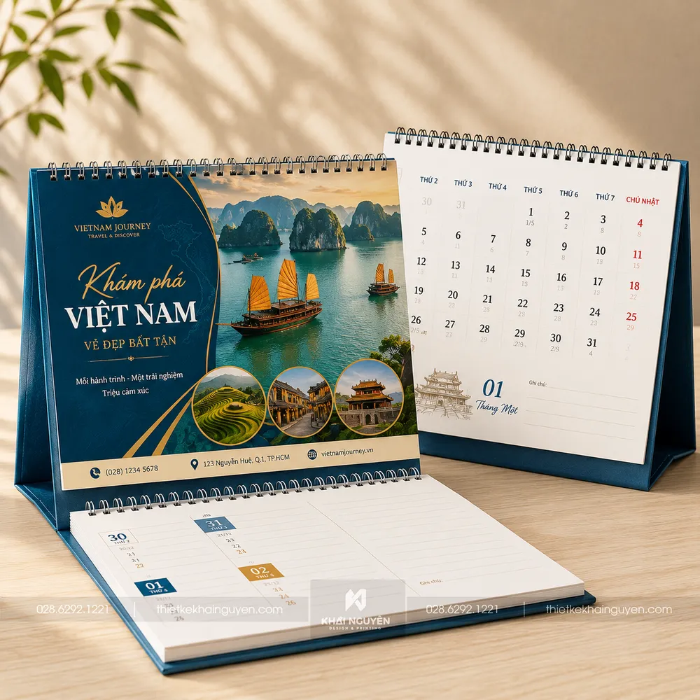 Mẫu In Lịch Tết 2027 Số Lượng Ít, Nhanh Gọn, Giao Tận Nơi 17 In lịch tết 2027 - lịch công ty du lịch