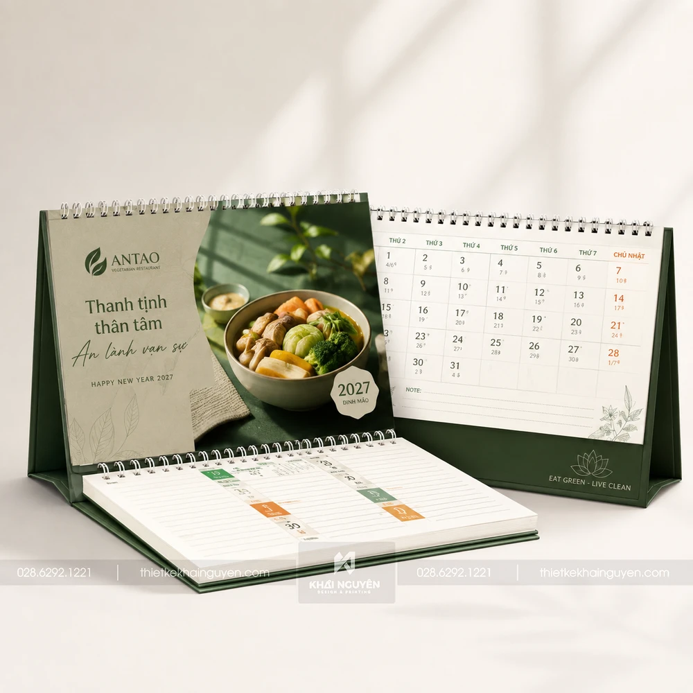 Mẫu In Lịch Tết 2027 Số Lượng Ít, Nhanh Gọn, Giao Tận Nơi 11 In lịch tết 2027 cho nhà hàng chay