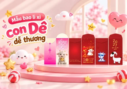 Banner lì xì con dê dễ thương năm 2027