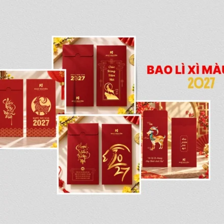 Mẫu Bao Lì Xì Màu Đỏ 2027 Cho Xuân Đinh Mùi May Mắn banner li xi mau do 2027