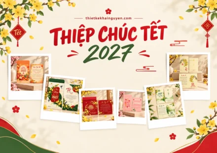 Thiệp Chúc Tết 2027 - Mẫu Mới Xuân Đinh Mùi