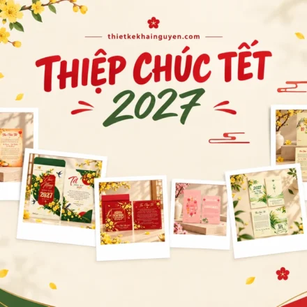 Thiệp Chúc Tết 2027 - Mẫu Mới Xuân Đinh Mùi