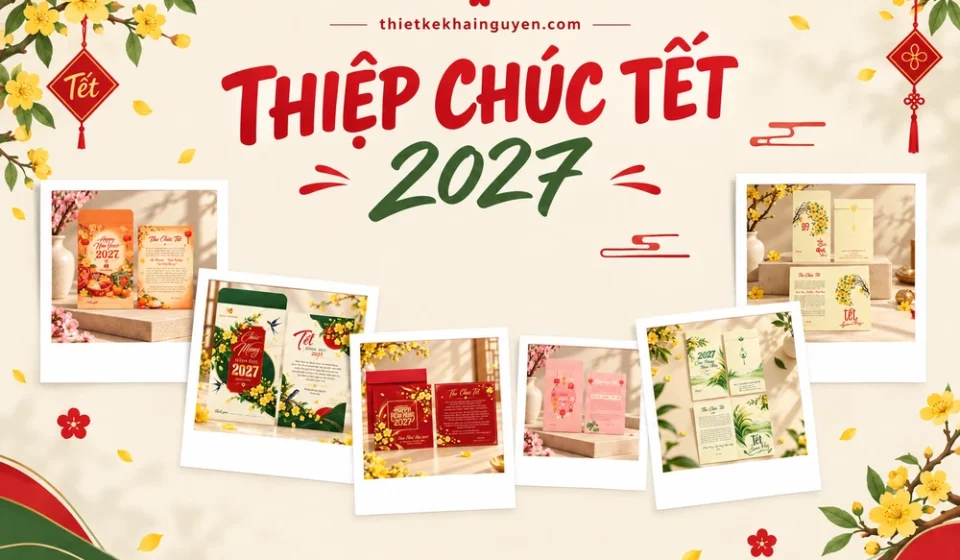Thiệp Chúc Tết 2027 - Mẫu Mới Xuân Đinh Mùi