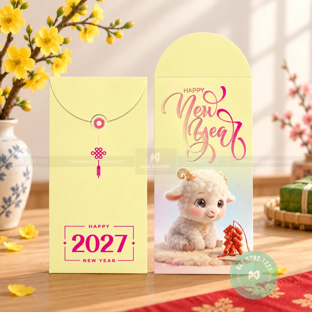 In Bao Lì Xì 2027 Từ 50 Cái, Mẫu Mới Tết Đinh Mùi 11 In bao lì xì tết 2027 dễ thương cho trẻ em