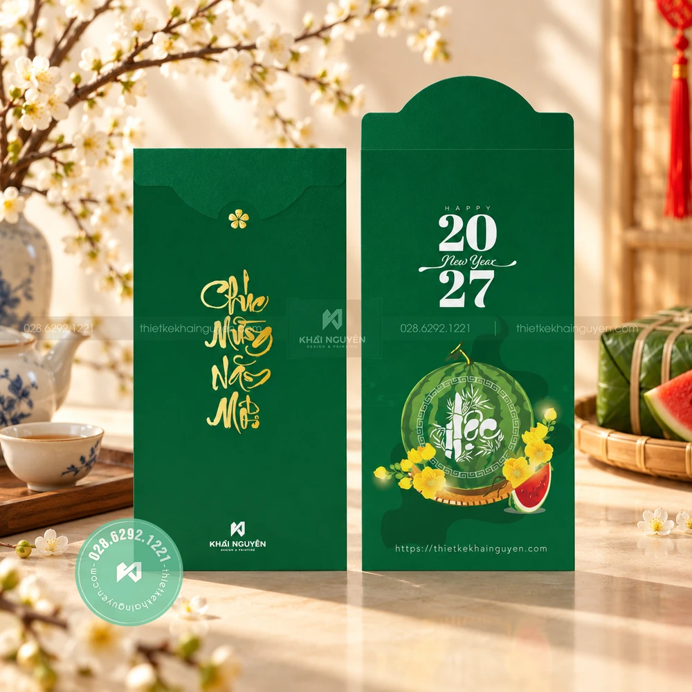 In Bao Lì Xì 2027 Từ 50 Cái, Mẫu Mới Tết Đinh Mùi 21 Mẫu phong bao lì xì 2027 mới - in TPHCM